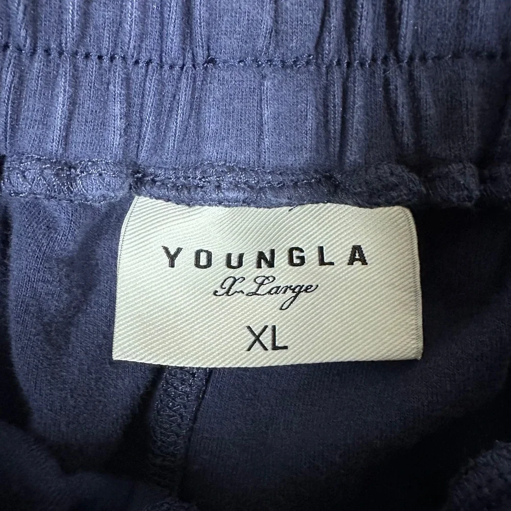 YoungLA Joggers Mens XL Navy Blue Tapered Sweatpants‎